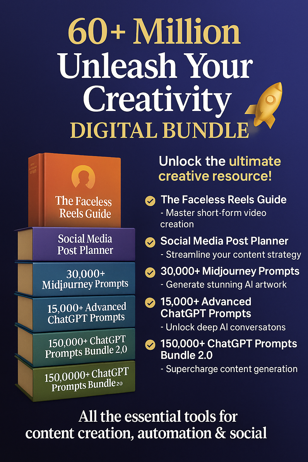 60+ Million Unleash Your Creativity Digital Bundle