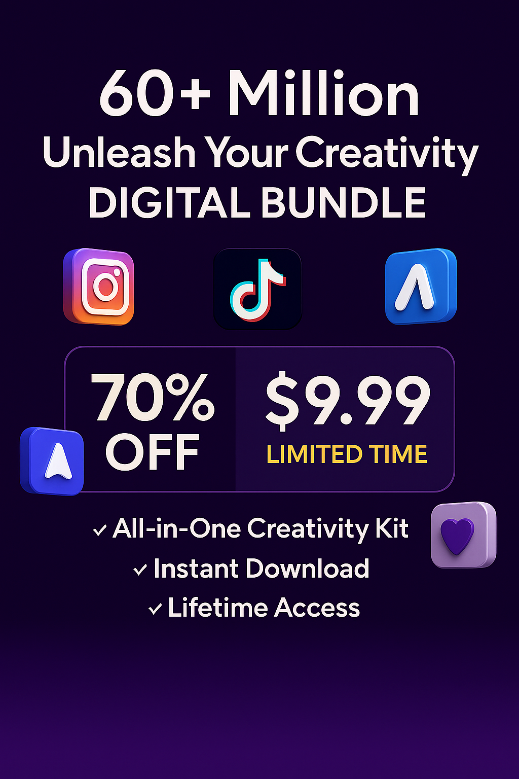 60+ Million Unleash Your Creativity Digital Bundle