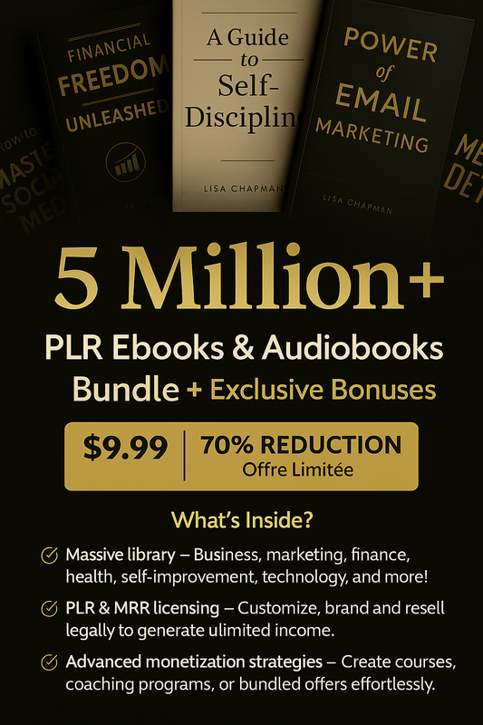 5 Million PLR Ebooks Bundle + Bonuses – Unlock Unlimited Content & Profits