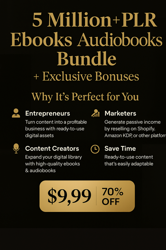 5 Million PLR Ebooks Bundle + Bonuses – Unlock Unlimited Content & Profits