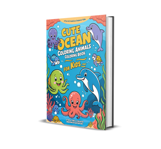 Cute Ocean Animals Coloring Book for Kids A Fun & Creative Underwater Adventure