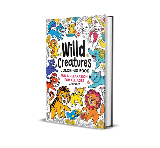 Wild Creatures Coloring Book Fun & Relaxation for All Ages